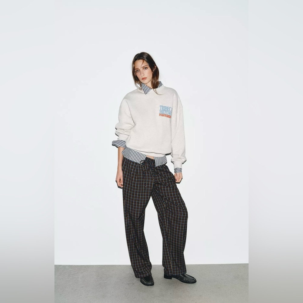 Zara Plaid Pants NWT